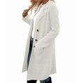 thumbnail image 3 of Women Fall Long Cardigan Sweater Trendy Knit Jacket Coat Dressy Blazer Coatigan White S, 3 of 7
