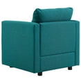 thumbnail image 4 of Armchair Accent Chair, Set of 2, Fabric, Teal Blue, Modern Contemporary Urban Design, Living Lounge Room Hotel Lobby Hospitality, 4 of 4