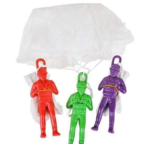 Bulk Lot 96 x Parachute Man Paratroopers Army Soldier Men Wholesale Favors Toys 