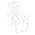 thumbnail image 3 of East West Furniture  6 Piece Dining Room Set Contains a Kitchen Table and 4 Dining Chairs with a Bench, Cappuccino(Seat Option) CAP6S-CAP-LC, 3 of 5