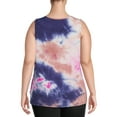 thumbnail image 3 of Terra & Sky Women's Plus Size Lattice Tank Top, 3 of 5