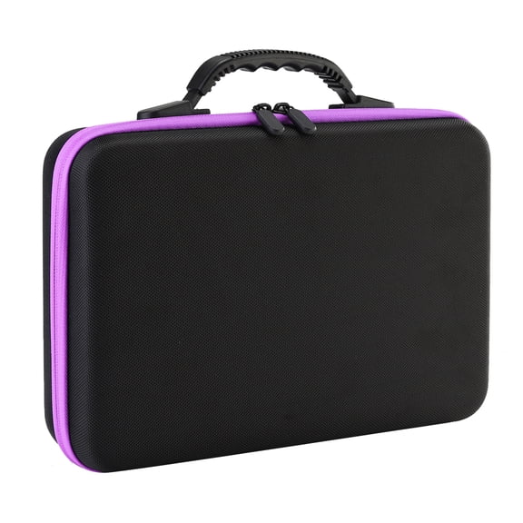 60 Compartments Essential Oil Collecting Bag Storage Case Portable Decor Supplies (Purple)