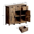 thumbnail image 4 of Tcbosik Buffet Cabinet with Storage, 35.4" Sideboard with 2 Doors and 3 Drawers, Modern Coffee Bar Cabinet, Credenza Cupboard for Kitchen, Dining Room, Living Room, Easy Assembly, Rustic Brown, 4 of 6