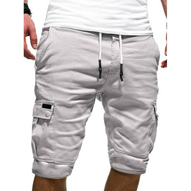 Delegeren delen Anzai Pudcoco Men Solid Color Multi-Pocket Slim Fit Casual Cargo Shorts -  Walmart.com