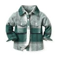 thumbnail image 3 of Otqutp Toddler Dress Jacket Kids Baby Boys Autumn Winter Plaid Cotton Long Sleeve Cardigan Jacket Clothes for 0-7 Years, 3 of 3