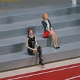 thumbnail image 1 of Resin 1:64 Girl Figure Handpainted for Diorama Scale Painted Scenery Collections Layout Sitting Black, 1 of 8