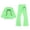 0-Green169, variant on Tiijoy Outfits for Girls Bow Print O-Neck Sweatshirt and Flared Pants Set, Sizes 3-10