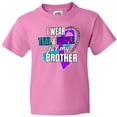 thumbnail image 3 of Inktastic Suicide Prevention I Wear Teal and Purple for My Brother Youth T-Shirt, 3 of 5