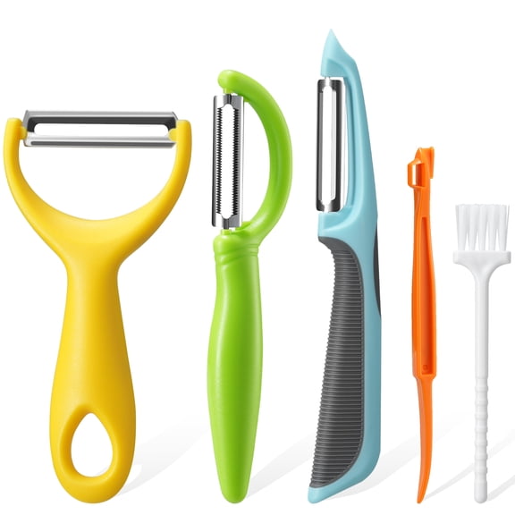 Sopito Vegetable Peeler, 5pcs Stainless Steel Veggie Peeler for Potato Carrot Orange Apple Fruit