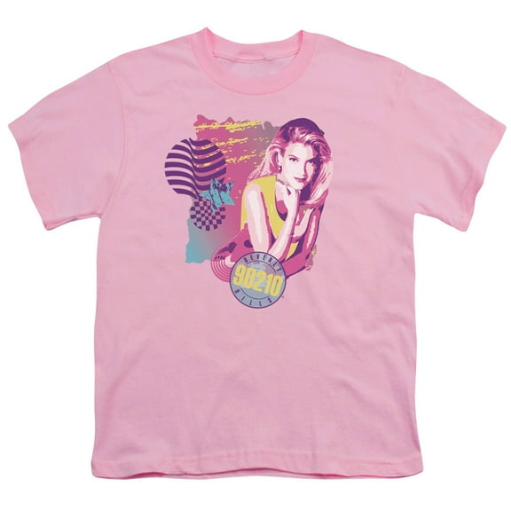 Trevco 90210-Donna - Short Sleeve Youth 18-1 Tee - Pink- Large