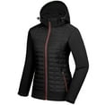 thumbnail image 3 of Little Donkey Andy Women's Lightweight Insulated Hybrid Jacket for Hiking Running Ski Warm Black S, 3 of 7