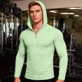 thumbnail image 2 of Fwqbns Mens Long Sleeve Zippered Hooded Sun Protection Shirt, Lightweight Quick-Dry Fabric, UPF 50+, Ideal for Outdoor Sports, Fishing, Running, and Hiking, 2 of 9