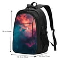 thumbnail image 5 of Pofeuu Cosmic Paint Swirl Print Storage Laptop Backpack with USB Charging Port[Water Resistant] College Computer Bookbag Fits, 5 of 7