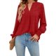 thumbnail image 3 of Jelly Blusa de gasa para mujer, informal, de negocios, manga larga, cuello en V, elegante, para oficina, trabajo, otoño, 3 of 5