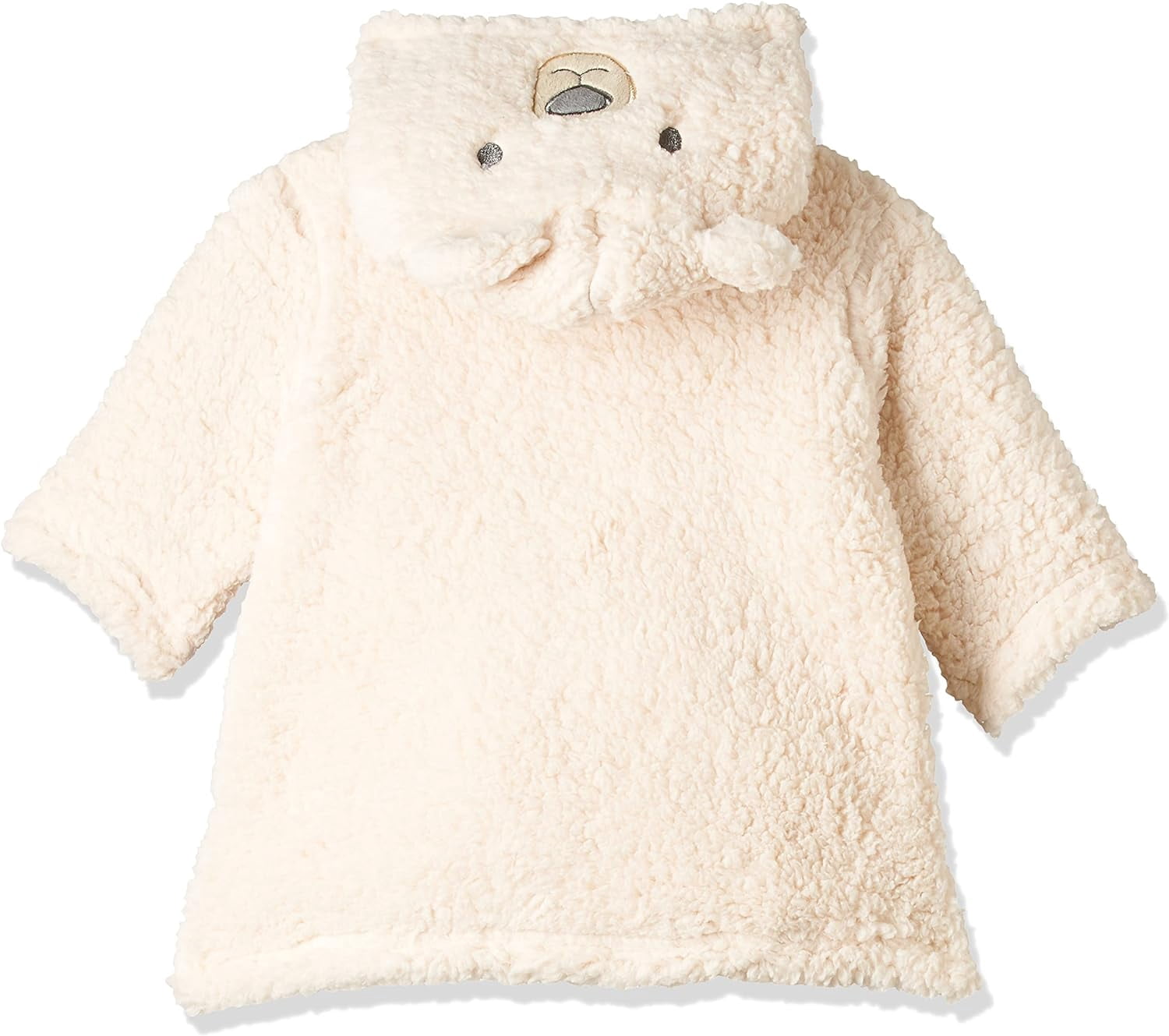 Hudson Baby Infant Plush Animal Face Bathrobe, Cozy Bear, 0-9 Months