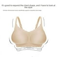 thumbnail image 4 of Sujetador de copa extensible con tiras de gelatina y soporte suave para mujer, sujetador de pecho pequeño con fruncido grande sin costuras Pure Desire con dibujos animados y pecho engrosado, 4 of 5