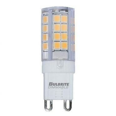 Pack of (2) 4.5 Watt 120V Dimmable Clear T6 LED Mini Light Bulbs with Bi-Pin (G9) Base  2700K Warm White Light  400 Lumens