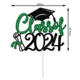 thumbnail image 6 of Pebbuoy Class of 2024 Graduation Cake Topper Set Glitter Congratulations Card Graduation Gift Finish School Graduate Party Decor, 6 of 7