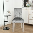 thumbnail image 4 of Skksst Spandex Velvet Dining Chair Slipcover Home Banquet Party Waterproof Seat Protector Cover, Gray, 4 of 6