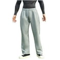 thumbnail image 4 of Yuyuzo Mens Sweatpants Elastic Waist Drawstring Trousers Casual Solid Color Loose Workout Pants with Pockets, 4 of 4