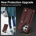 thumbnail image 5 of for Samsung Galaxy S24 Ultra Case, Wallet Case Lanyard Neck Strap with Kickstand Leather Card Holder Adjustable Detachable Necklace, Phone Protective Back Cover for Samsung Galaxy S24 Ultra, Winered, 5 of 8
