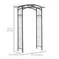 thumbnail image 3 of Outsunny Outdoor Garden Arbor with Scrollwork Design, Wedding Arch, Black, 3 of 9