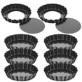 thumbnail image 1 of 8pcs Mini Tart Pans with Removable Bottom Mousse Cakes Dessert Baking Molds, 1 of 8