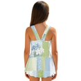 thumbnail image 2 of Tutolipy Floral Speckle Patchwork Design Sleeveless Bathing Suit, Comes with Lining Sleeveless Swim Dress for Girls, Casual for Summer, Size 5-6 Years, 2 of 8