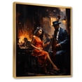 thumbnail image 2 of Designart "Harmonious Harlem Melodies II" African American Floater Framed Canvas Art Print, 2 of 7