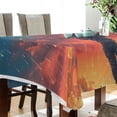 thumbnail image 4 of Yayeee Tablecloths for Rectangular Tables 54 x 54 inch Party Table Cover, Astronaut at Dawn, 4 of 6