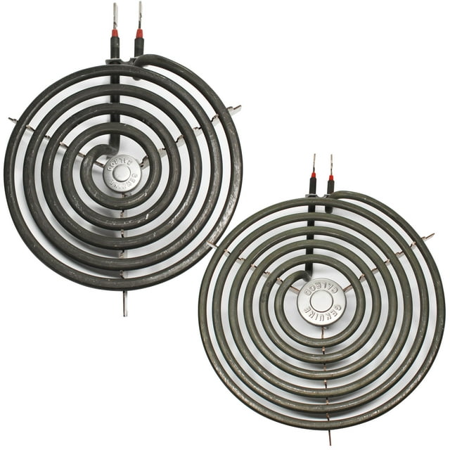 Compatible General Electric JP383B9R1BC 8 inch 6 Turns & 6 inch 5 Turns Surface Burner Elements - Compatible General Electric WB30M1 & WB30M2 Heating Element for Range, Stove & Cooktop