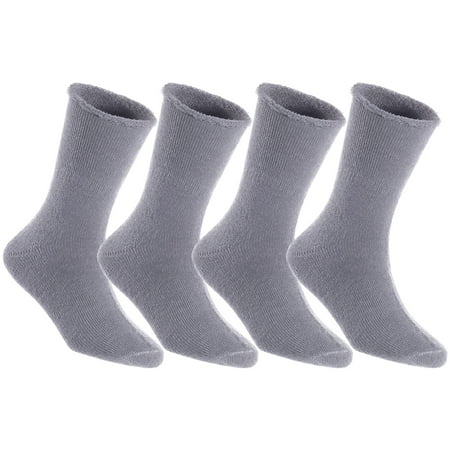 

Lian LifeStyle Fantastic Children s 4 Pairs Wool Crew Socks Super Comfortable Soft Adorable and Durable LK0601 Size 0M-6M (Grey)