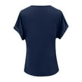 thumbnail image 4 of Women's V Neck Short Sleeve T Shirt Soft Comfortable Casual Basic Tee for Everyday Wear Home Summer Outfits, 4 of 4