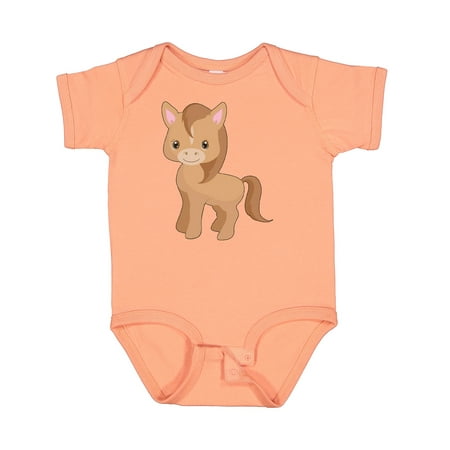 

Inktastic Cute Brown Pony Gift Baby Boy or Baby Girl Bodysuit