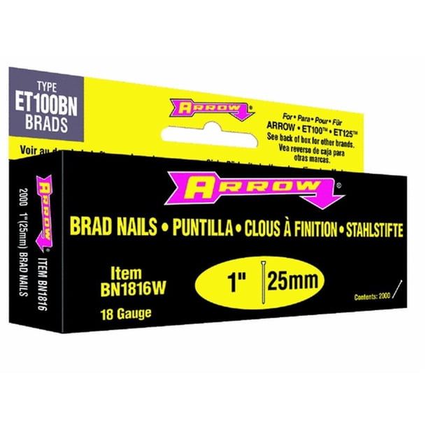 Brazaletes Arrow Fastener BN1816W de 1 pulgada, color blanco, calibre 18