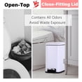thumbnail image 6 of YRLLENSDAN 1.3 Gallon Bathroom Trash Can Kitchen Trash Can with Lid Stainless Steel Garbage Can Small Trash Can with Foot Pedal & Removable Bucket, White 1 Pack, 6 of 7