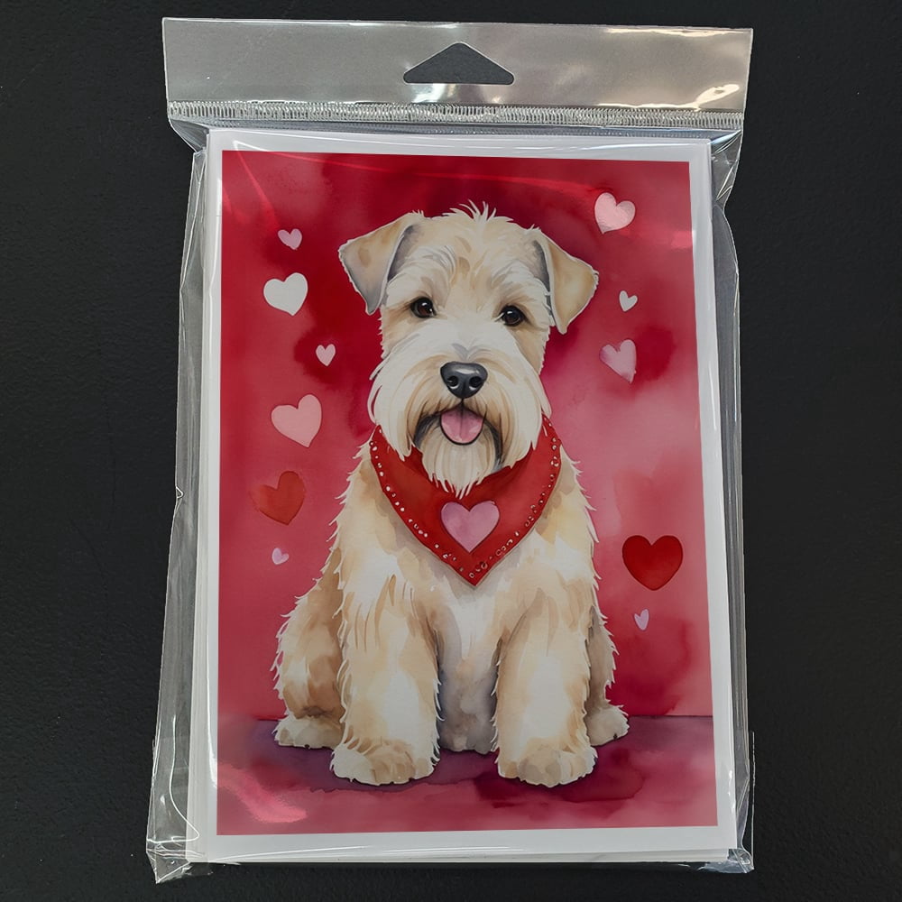 Wheaten Terrier My Valentine Greeting Cards Pack of 8 7 in x 5 in