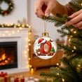 thumbnail image 2 of Christmas Letter Ball Ornament, 3.15in Light Up Acrylic Ball with Warm LED, O Initial Hanging Ornament for Christmas Tree Decor, 2 of 5