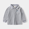 thumbnail image 2 of UAYOTSE Little Boy Summer Casual Polo Shirt Short Sleeved Basic Polos Versatile Pullover T Shirt Loose Outdoor Tops,Sizes 2-3 Years, 2 of 9
