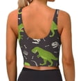 thumbnail image 3 of Naloa Dinosaur Skeleton Sports Bras for Women, High Support Bra with Removable Pads, Comfortable - Small, 3 of 9