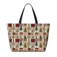 thumbnail image 2 of Easygdp Rustic Plaid Forest Lodge Bolsa de Viaje de Playa de Gran Capacidad, Bolsa Tote Perfecta para la Playa, Escapadas de Fin de Semana y Viajes, 2 of 7