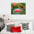 thumbnail image 5 of COMIO Hot Tropical Flamingo Canvas Wall Art Print, Flamingo Artwork, 5 of 5