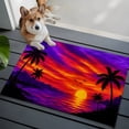 Area Rug 2x3ft Summer Palm Tree Silhouettes Area Rugs Washable Low Pile ...