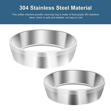 

51Mm Espresso Dosing Funnel Stainless Steel Coffee Dosing Ring Compatible with All 51Mm Espresso Portafilter
