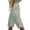 *450-Green, variant on Cutuoiiu Women's Casual Cotton Linen Blend Striped Capri Pants, Elastic Drawstring Waist with Side Buttons and Pockets