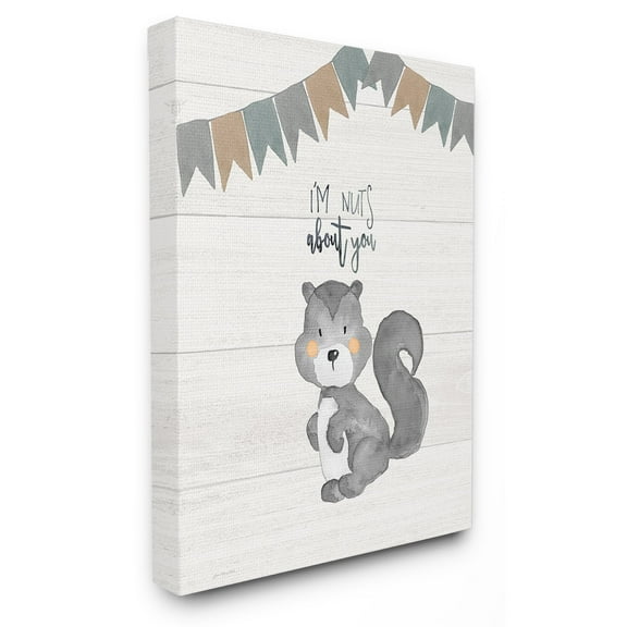 The Stupell Home Decor Collection The Kids Room by Stupell Nuts About You Squirrel Wall Art