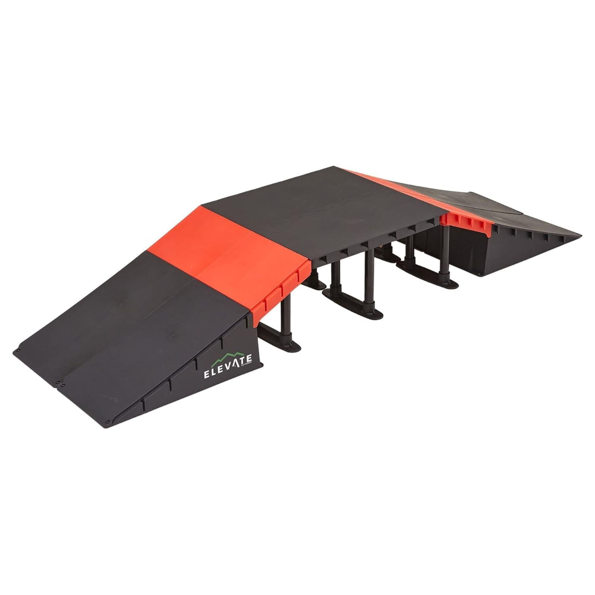 Elevate Outdoor Mini Skateboard Ramp 10-Piece Set with EZ-Link