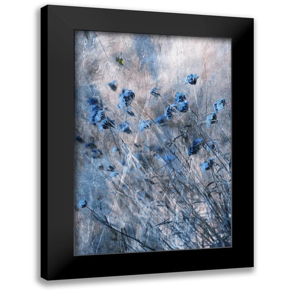 Devos, Delphine 11x14 Black Modern Framed Museum Art Print Titled - Blue Flowers