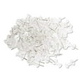 U Brands Push Pins, Clear Plastic Head Thumbtacks, Steel Point, 200