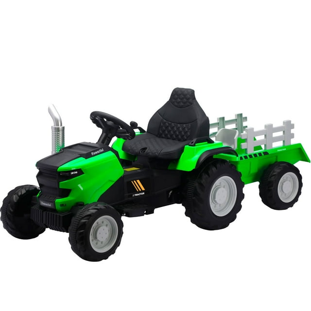 Tractor eléctrico montable 12V Little monkey con Remolque
